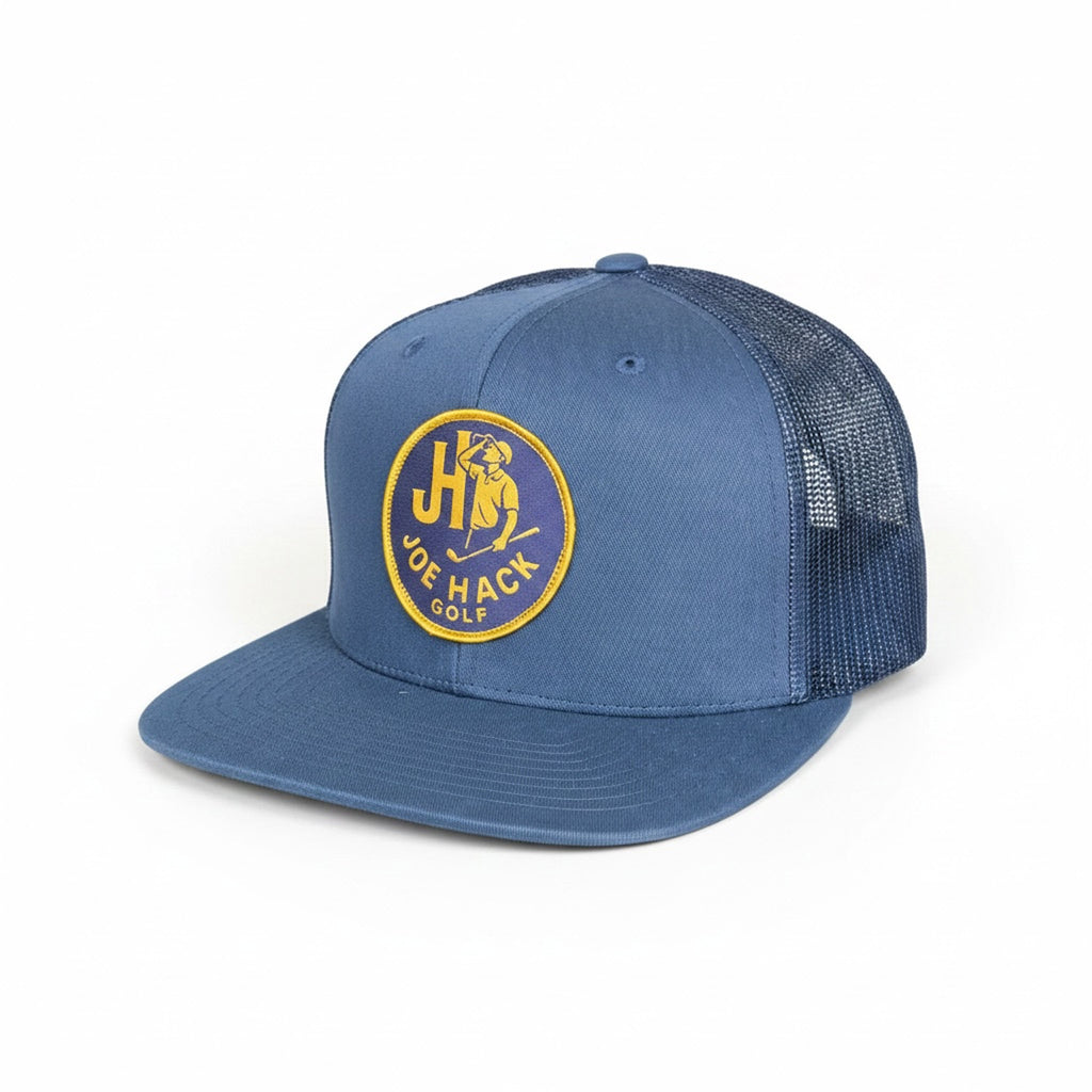 The JH Classic Flat Brim – Navy/Gold
