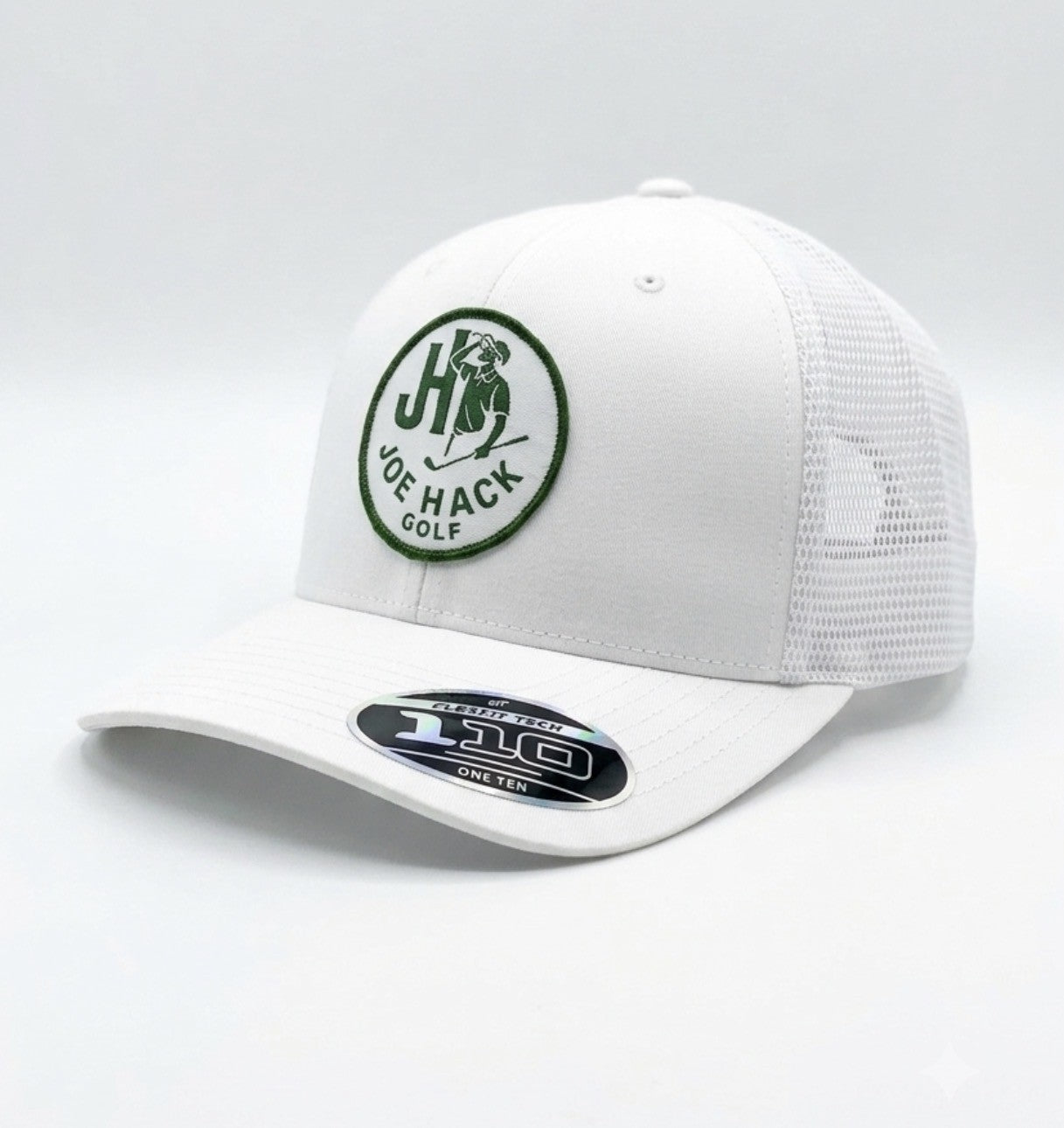 Joe Hack Golf Hat – White (Flexfit 110 SnapBack)